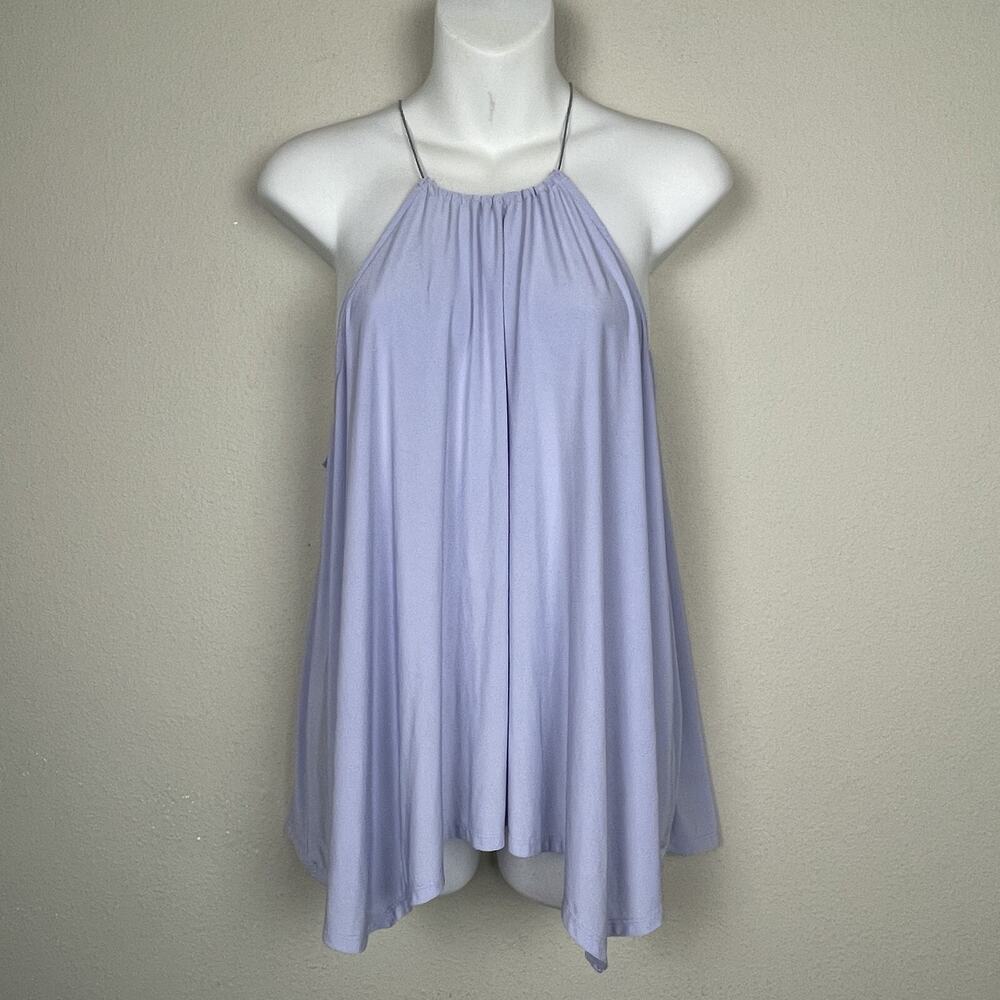 Express Y2K Lavender Trapeze Top Sleeveless Asymmetrical Hem Festival M